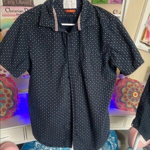 Christian Dior Navy Polka Dot Shirt